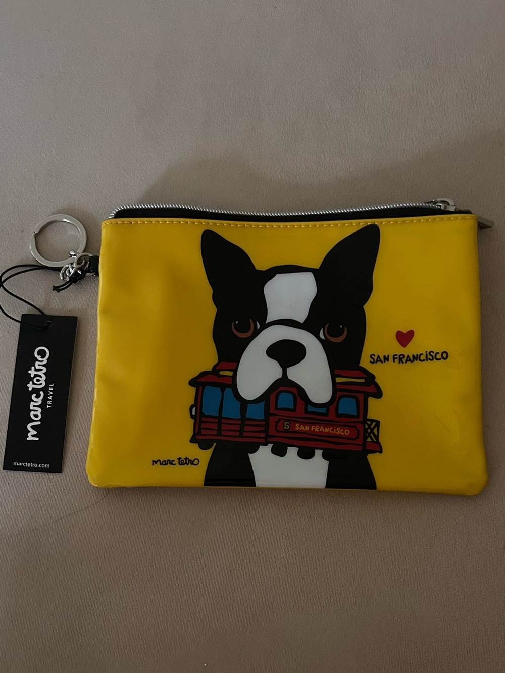 Marc Tetro San Francisco Dog Zip Pouch NWT - Picture 6 of 6